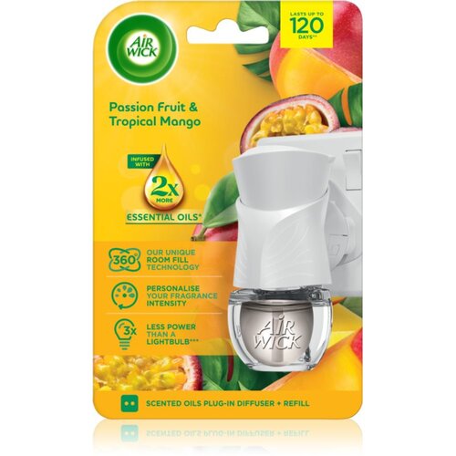 Air Wick Electric Passion Fruit &amp;amp; Tropical Mango električni osvežilec zraka s polnilom 199 ml Slike