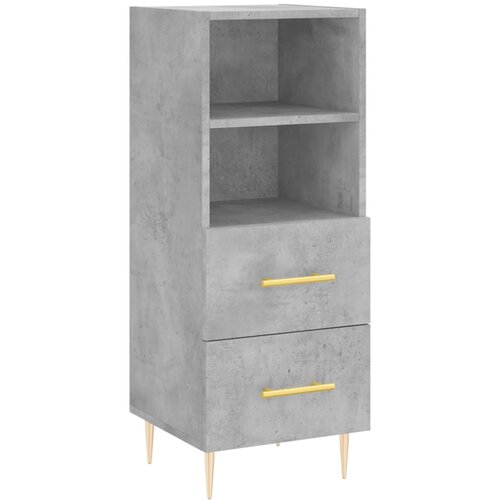  Visoka komoda siva betona 34,5x34x180 cm od konstruiranog drva Slike
