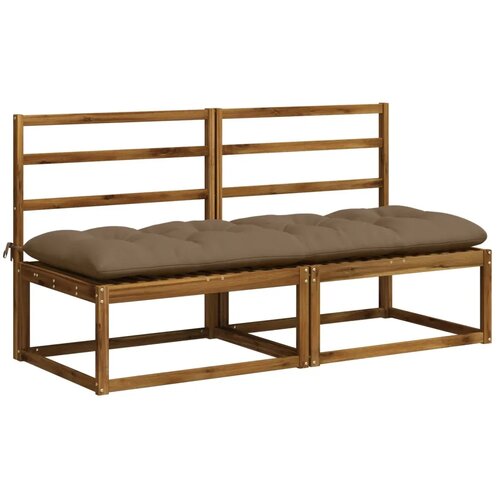  Jastučić za klupu VIANEN 100% poliester Sivosmeđa - Sivosmeđa 180 x 60 x 12 cm Slike