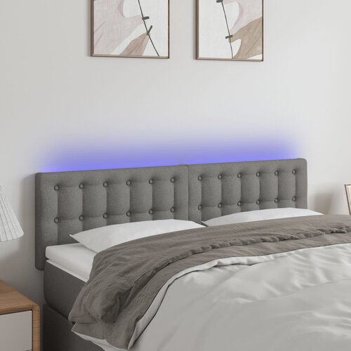  LED uzglavlje tamnosivo 144x5x78/88 cm od tkanine Cijene