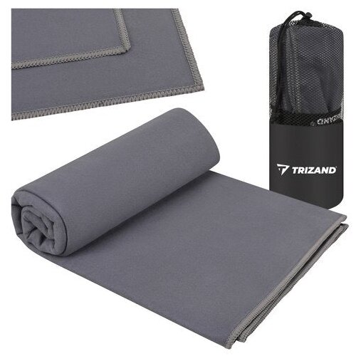 Trizand 27460 hitro su&amp;scaron;eča brisača iz mikrovlaken 180 &amp;times; 100 cm &amp;ndash; siva Slike