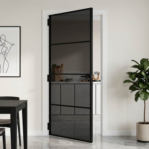  Unutarnja vrata 102,5 x 201,5 cm Kaljeno Staklo i Aluminij Slike