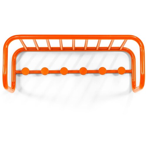Spinder Design Oranžen kovinski stenski obe&amp;scaron;alnik s polico Retro &amp;ndash; Slike