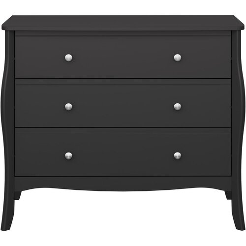 Tvilum Crna niska komoda 97x80 cm Baroque - Slike
