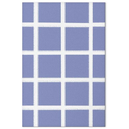 Slika - Lines and Symmetry - Expressive White Grid on a Blue Background 80x120 Na talijanskom platnu Slike