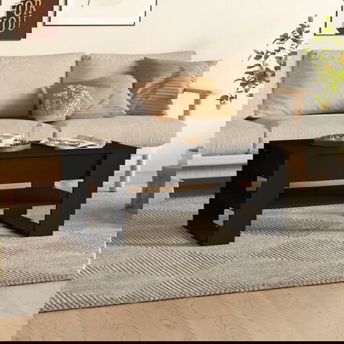 VidaXL Klubska mizica črna 102x55x45 cm konstruiran les Slike