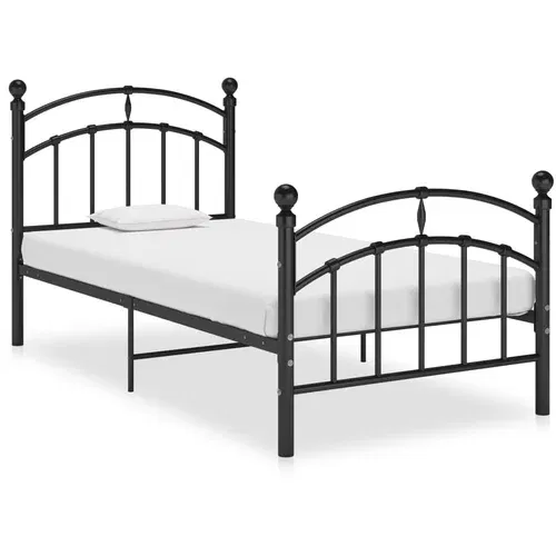  za krevet crni metalni 90 x 200 cm