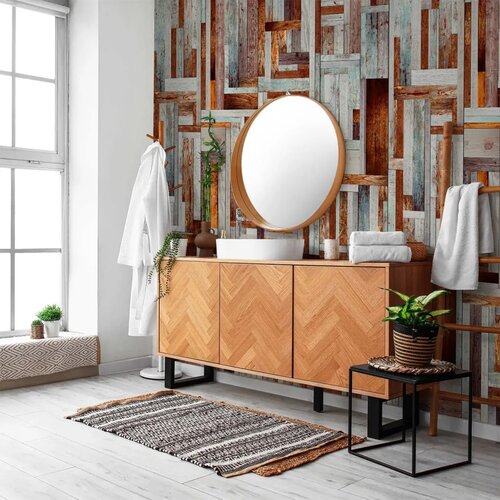  Tapeta - Labyrinth of wooden planks 50x1000 Vodootporna Slike