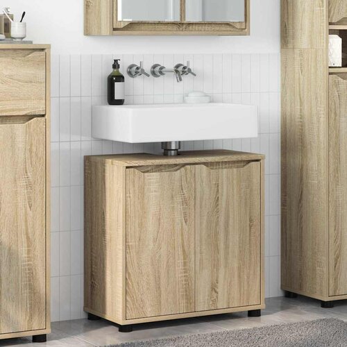vidaXL Kabinet za umivalnik v kopalnici Sonoma hrast 60 x 30 x 60 cm Cene