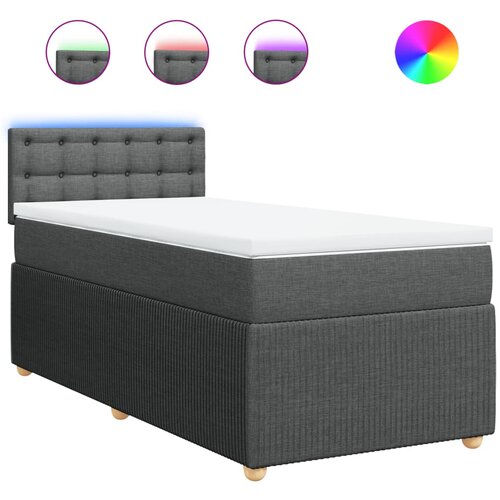 Maison Chic Box spring postelja - Vzmetna postelja z vzmetnico temno siva 90x190 cm blago SL10198, (21906664) Cene