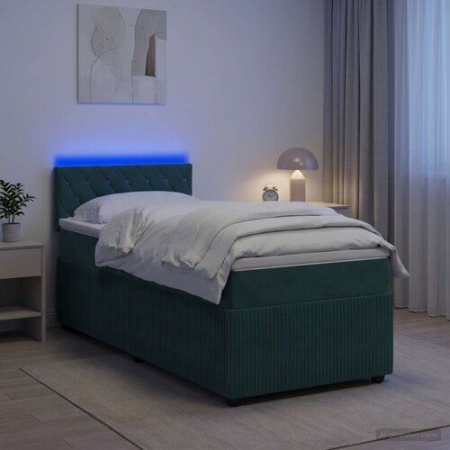  Boxspring krevet s madracem Tamnozelena 80 x 200 cm Baršun Cene