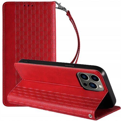 HURTEL magnet strap case etui obudowa pokrowiec do iphone 13 pro max czerwony, (21974136) Cene