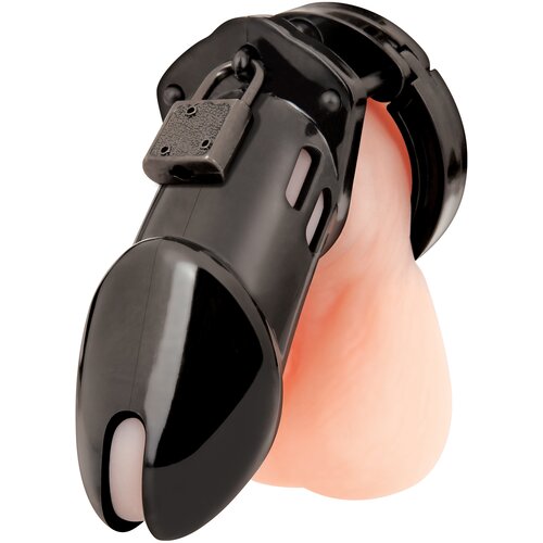 BLUELINE Acrylic See-Thru Chastity Cage Black Cene