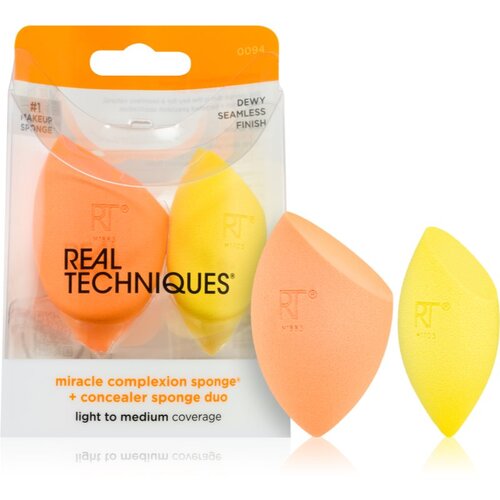 Real Techniques Sponge+ Miracle Complexion &amp;amp; Concealer spužvica za puder 2 kom 1 kom Slike