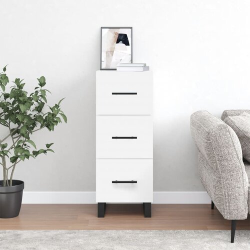 vidaXL Komoda bijela 34 5 x 34 x 90 cm od konstruiranog drva Cijene