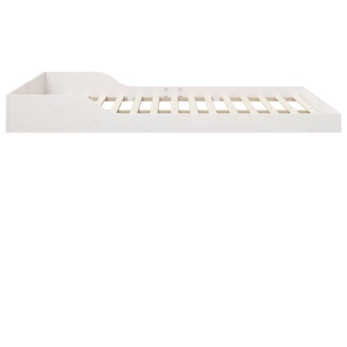  posteljni okvir, trden borov les, bela, 143,5&amp;times;223,5&amp;times;24 cm Slike
