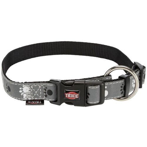 Trixie Ogrlica Reflektujuća sa Šapicama S/M 30-45cm 15mm Crna Cene