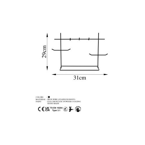L&amp;#039;essentiel Maison Držač za nakit TK-007-B, 31x29x13 cm, Crni Slike