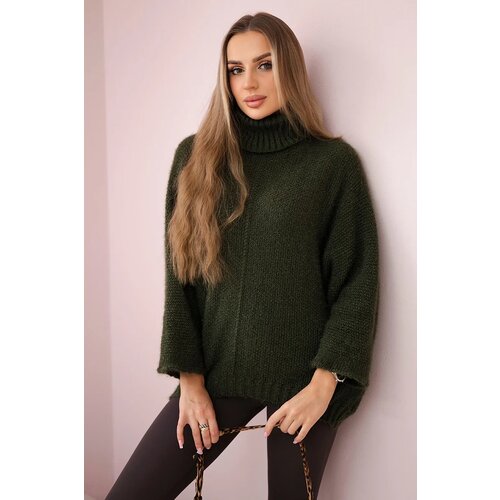 Kesi Włoski Włoski V-neck sweater ginger Ingwer khaki Slike