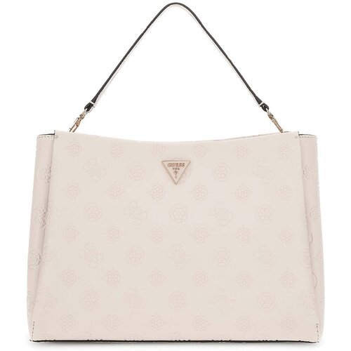 Guess Ročne torbice Tisha Large Girlfriend Satchel Bela Slike