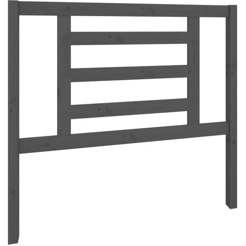 Maison Chic posteljno vzglavje - vzglavna omarica - nočna omarica sivo 106x4x100 cm trdna borovina, (21705301) Slike