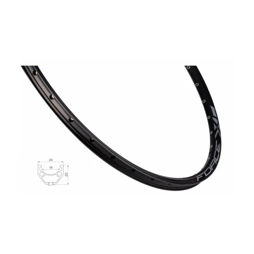 Force Felga XC BASIC DISC 584x19, 36H, crna Slike