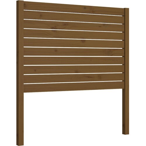  Uzglavlje za krevet boja meda 106 x 4 x 100 cm masivna borovina Slike