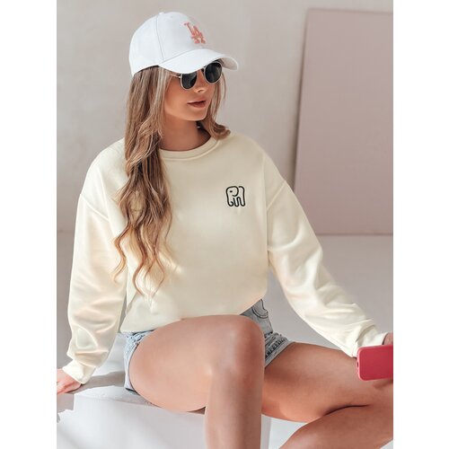 DStreet Bluza damska oversize z haftem SOFTSLON ecru Slike