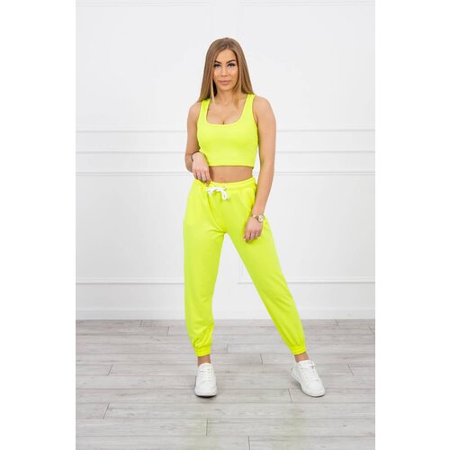 Kesi Set top+pants yellow neon Cene