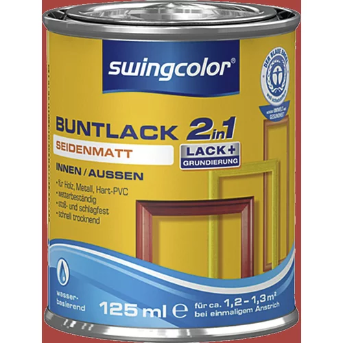 SWINGCOLOR Akrilni barvni lak 2 v 1 (svilenkasto mat, barva: svetlo rdeč, 125 ml)