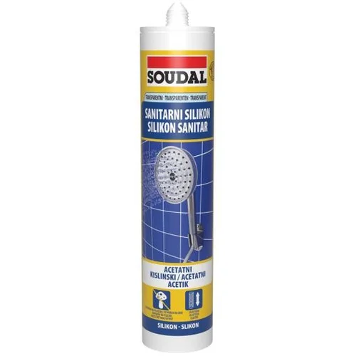  SOUDAL sanitarni silikon CRNI 280ml