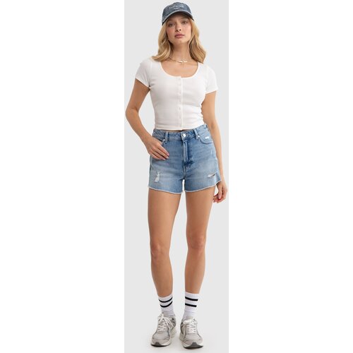 Big Star Woman's Shorts 110324 Light Denim-292 Slike