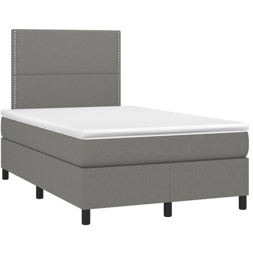 Maison Chic Box spring postelja - Vzmetna postelja z vzmetnico temno siva 120x190 cm blago SL10026, (21905236) Cene