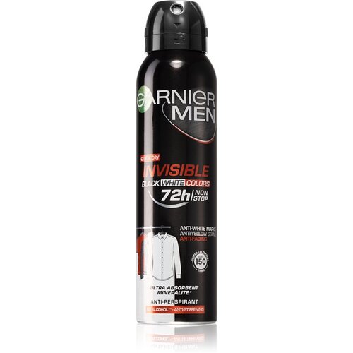 Garnier Men Invisible 72h antiperspirant proti potenju in madežem na oblačilih 150 ml za mo&amp;scaron;ke Slike