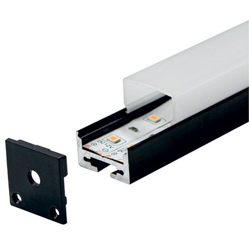 Mitea Lighting aluminijumski profil za led trake crni nadgradni 20x20x2000mm set sa difuzorom MA623-C Cene