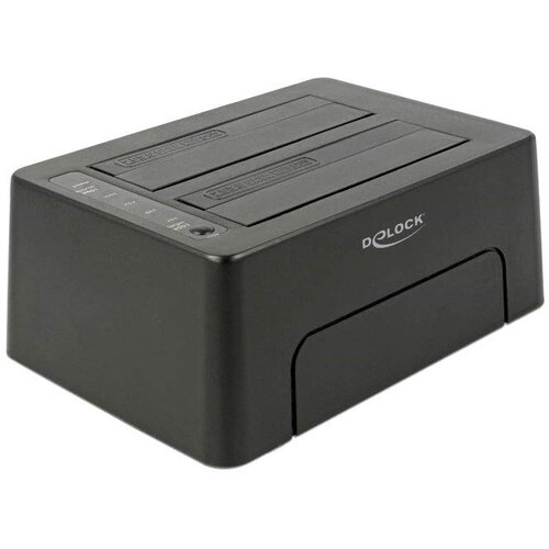 Delock 63957 storage drive docking station USB 3.2 Gen 2 (3.1 Gen 2) Type-C Black Slike