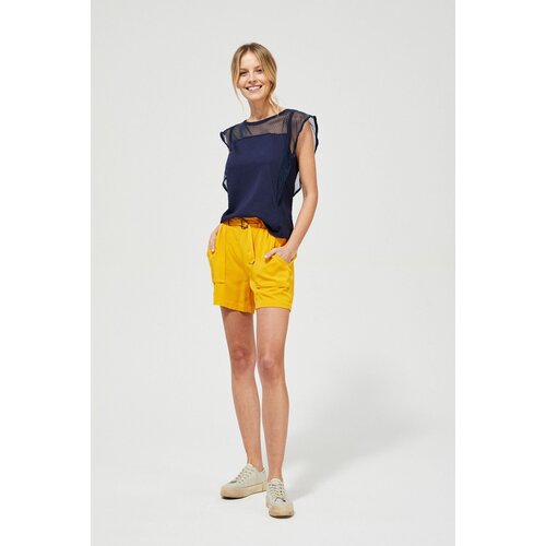 Marisse Shorts With Gathered Waist L-Sh-3120 Yellow Cene
