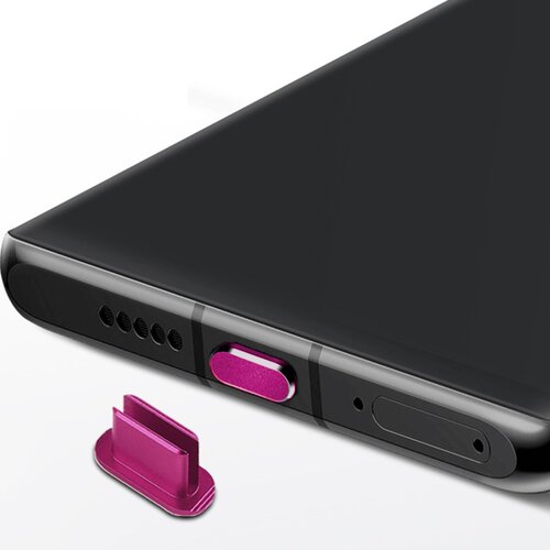 Cadorabo za&amp;scaron;čitni pokrovček, združljiv z usb c v roza - čep za za&amp;scaron;čito pred prahom za polnjenje vrat proti prahu, (20622008) Slike