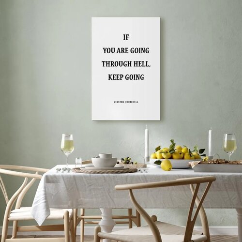  Slika - Power of Words (1-part) - Winston Churchill\&amp;#039;s Motivational Quote 80x120 Premium Print Slike