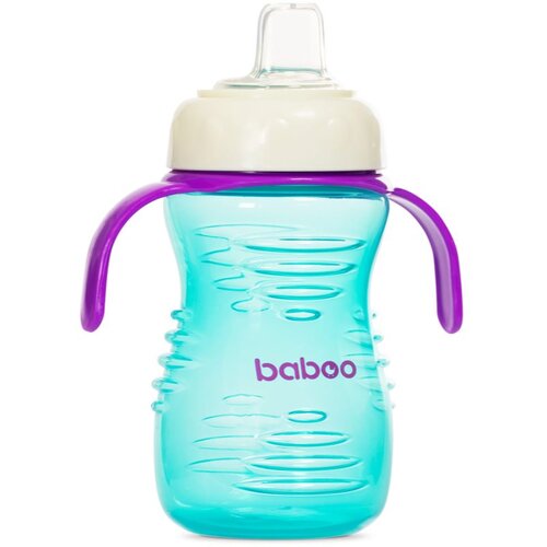 Baboo Cup with Silicone Spout skodelica s slamico Mint, 6m+ 260 ml Slike