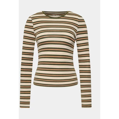 BDG Urban Outfitters Jopa Striped Crew Neck Ls 77096915 Bež Slim Fit