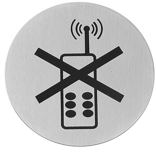 Hendi Samolepilni obvestilni znak PREPOVED UPORABE TELEFONA, nerjaveče jeklo, dia. 75 mm - 663653, (21389677) Cene