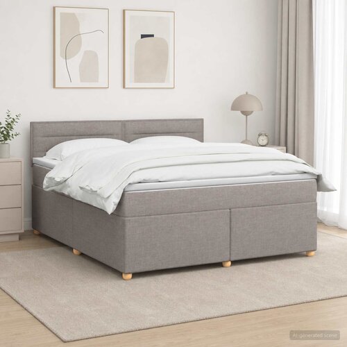  Boxspring krevet s madracem Sivosmeđa 140 x 200 cm Tkanina Cene