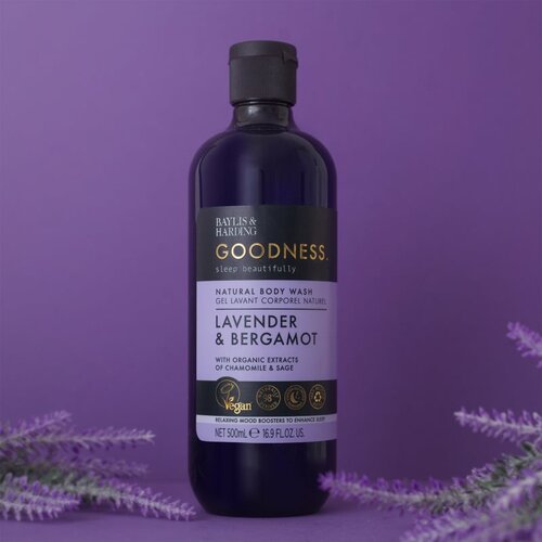 Baylis &amp;amp; Harding Goodness Sleep Beautifully antistresni gel za prhanje za miren spanec Lavender &amp;amp; Bergamot 500 ml Slike