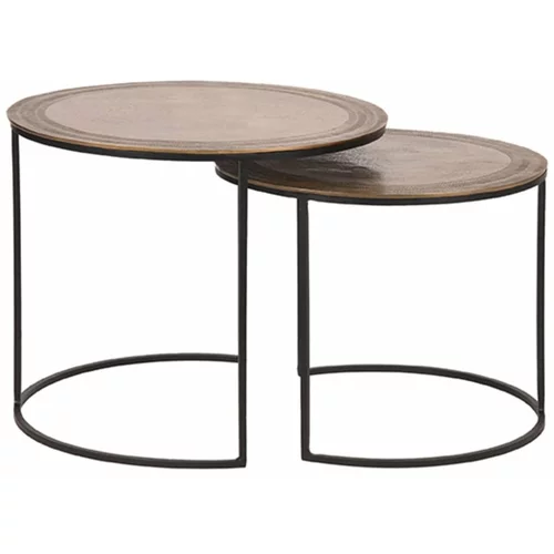 LABEL51 Metalni okrugli stolići za kavu u setu 2 kom u brončanoj boji ø 55 cm Circle –