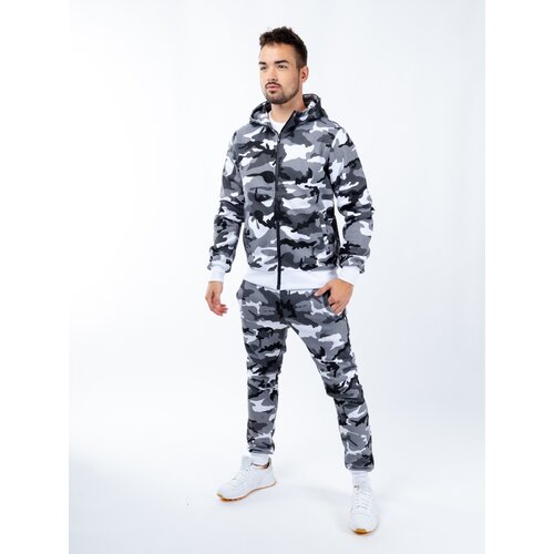 Glano Men's tracksuit - camouflage grey Cene