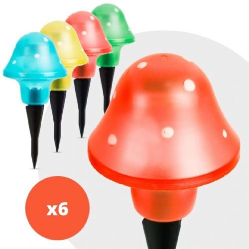 Garden of Eden 6x LED solarna svetilka v obliki gobe več barv 3m11704-6 Cene