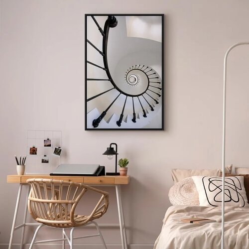  Slika - Endless Stairs (1 Part) Vertical 60x90 U crnom drvenom okviru Slike