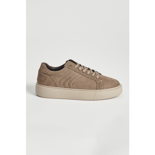 Altinyildiz classics Men's Beige 100% Genuine Leather Sneaker Shoes Slike