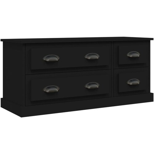 Maison Chic TV omarica - TV enota - Televizijska omarica črna 100x35,5x45 cm inženirski les, (21698984) Slike
